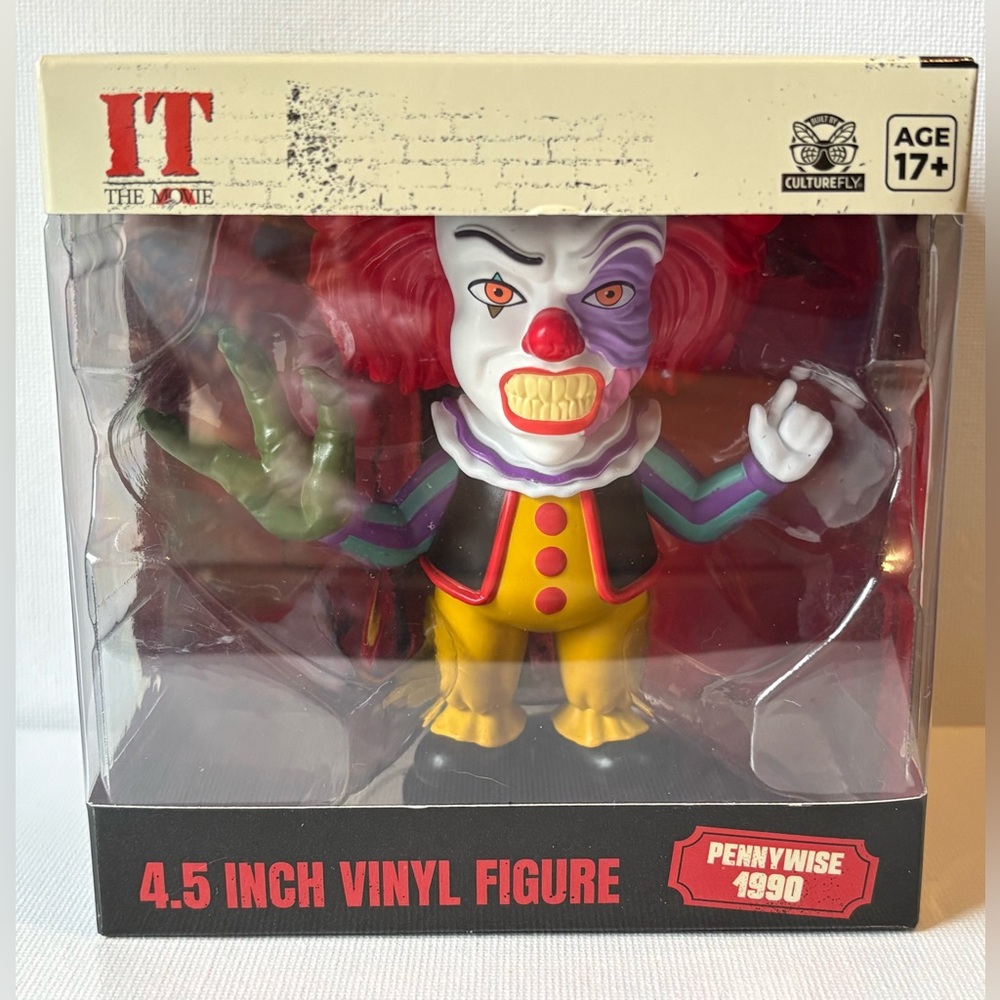 Stephen King 4.5" 1990 PENNYWISE IT Vinyl Figure Tim Curry CultureFly Horror Toy